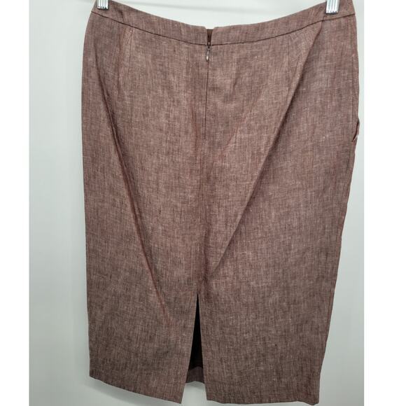 LaFayette 148 Long Sleeve Linen Single Breasted Jacket Midi Skirt‎ Set Lady Suit - Picture 4 of 16